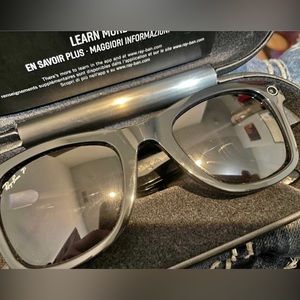 Ray-Ban stories. Like new but with one scratch on the outside case.